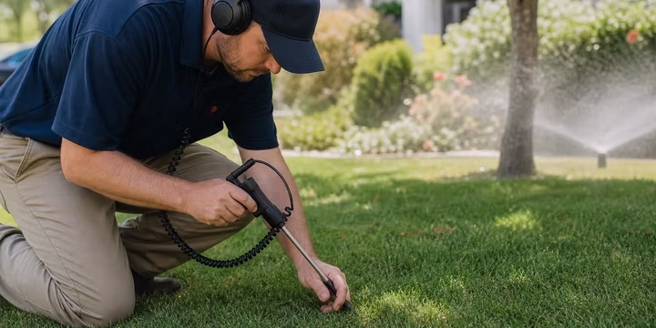 detecting underground sprinkler leaks