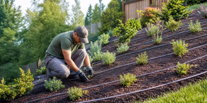 how to design irrigation for sloped yards
