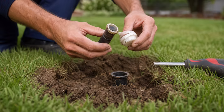 how to fix broken sprinkler head