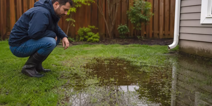 remove standing water from yard