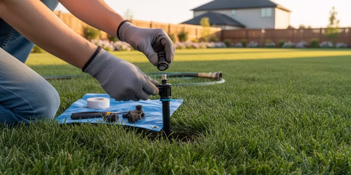 replacing sprinkler nozzle